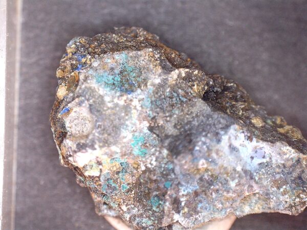 Linarite, Malachite, Anglesite Sclaignaeaux, Belgium